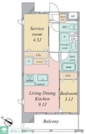 グランカーサ曳舟の物件間取画像